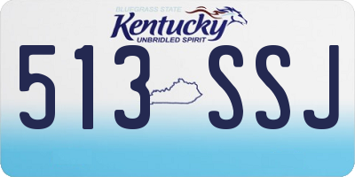 KY license plate 513SSJ
