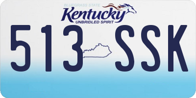 KY license plate 513SSK
