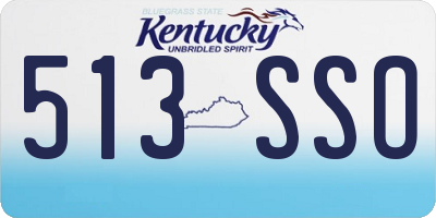 KY license plate 513SSO