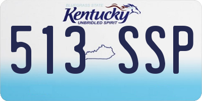 KY license plate 513SSP