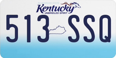 KY license plate 513SSQ