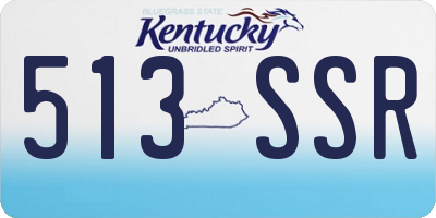 KY license plate 513SSR