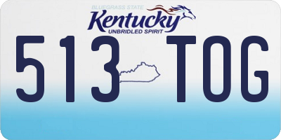 KY license plate 513TOG