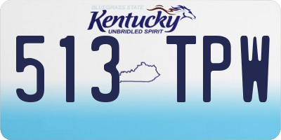 KY license plate 513TPW