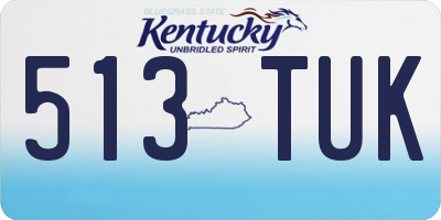 KY license plate 513TUK