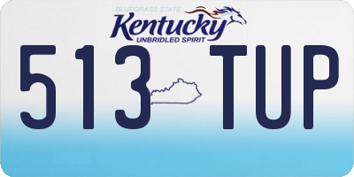KY license plate 513TUP