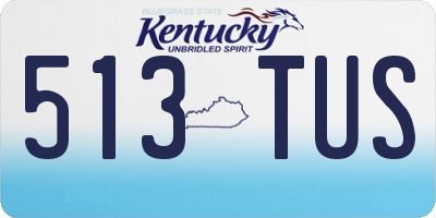 KY license plate 513TUS