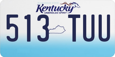 KY license plate 513TUU