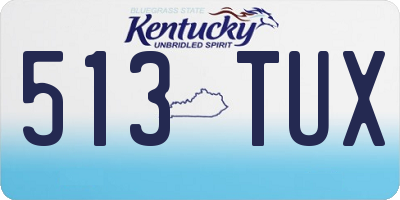 KY license plate 513TUX
