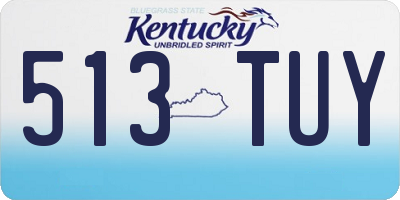 KY license plate 513TUY