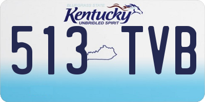 KY license plate 513TVB