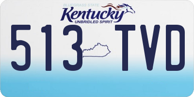 KY license plate 513TVD