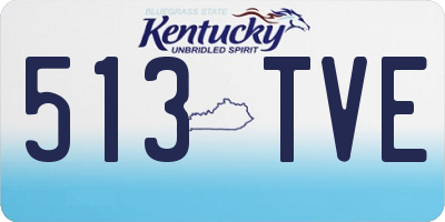 KY license plate 513TVE