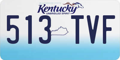 KY license plate 513TVF