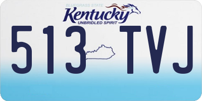 KY license plate 513TVJ