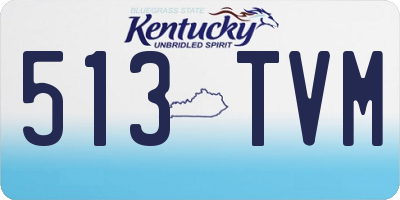 KY license plate 513TVM