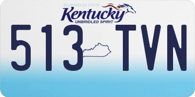 KY license plate 513TVN