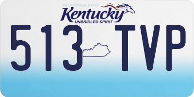 KY license plate 513TVP