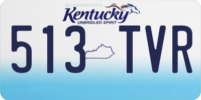 KY license plate 513TVR