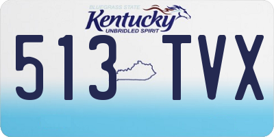 KY license plate 513TVX