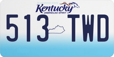 KY license plate 513TWD