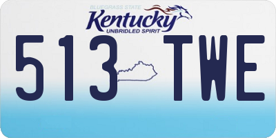 KY license plate 513TWE