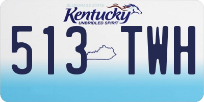 KY license plate 513TWH