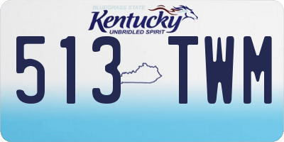 KY license plate 513TWM