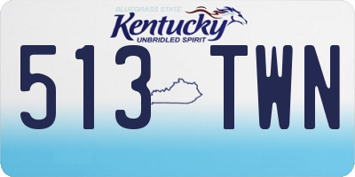 KY license plate 513TWN