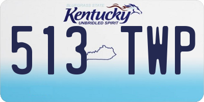 KY license plate 513TWP