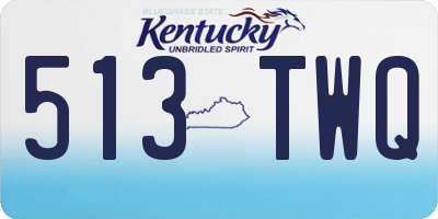 KY license plate 513TWQ