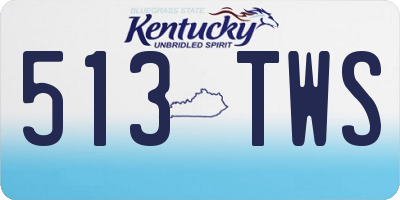 KY license plate 513TWS