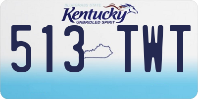 KY license plate 513TWT