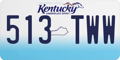 KY license plate 513TWW