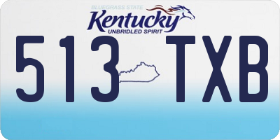 KY license plate 513TXB