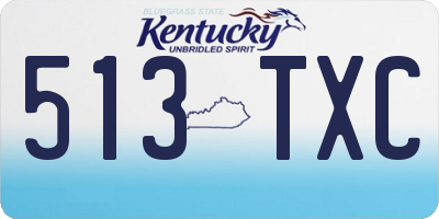 KY license plate 513TXC