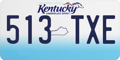KY license plate 513TXE
