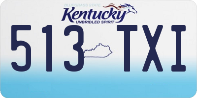 KY license plate 513TXI