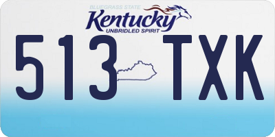 KY license plate 513TXK