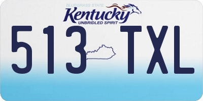 KY license plate 513TXL