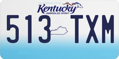 KY license plate 513TXM