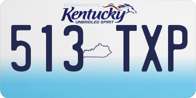 KY license plate 513TXP