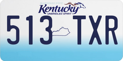 KY license plate 513TXR