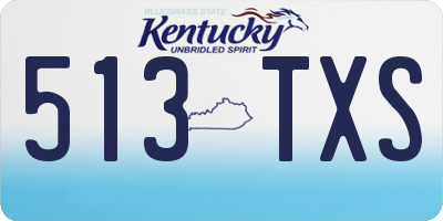 KY license plate 513TXS
