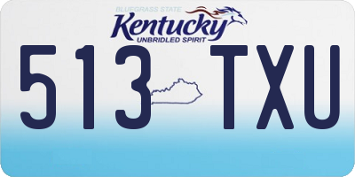 KY license plate 513TXU