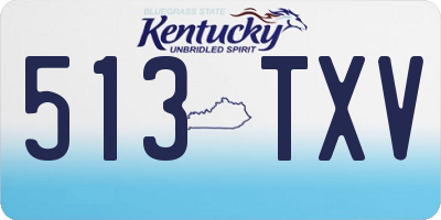 KY license plate 513TXV