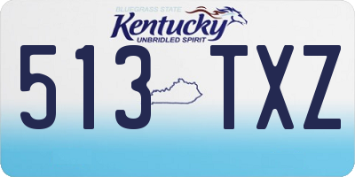 KY license plate 513TXZ