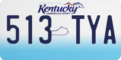 KY license plate 513TYA