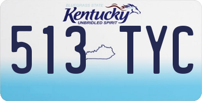 KY license plate 513TYC