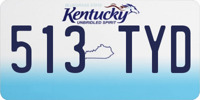 KY license plate 513TYD